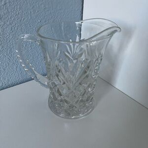 Vintage American Cut Glass Pitcher 5” Tall